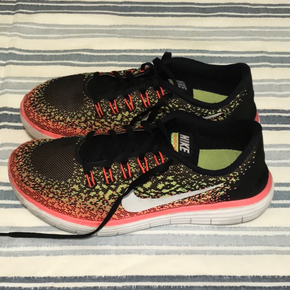 nike free run distance wolf grey/black -green atomic orange. 8.5. See photos - Picture 6 of 12